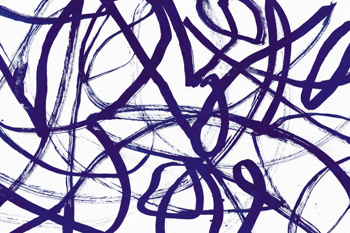 Unruly Purple Scribbles