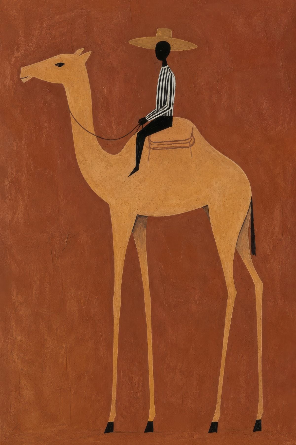 Minimalist Camel Rider Illustration