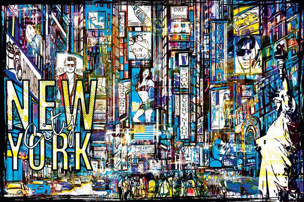 New York City Illustration Grunge
