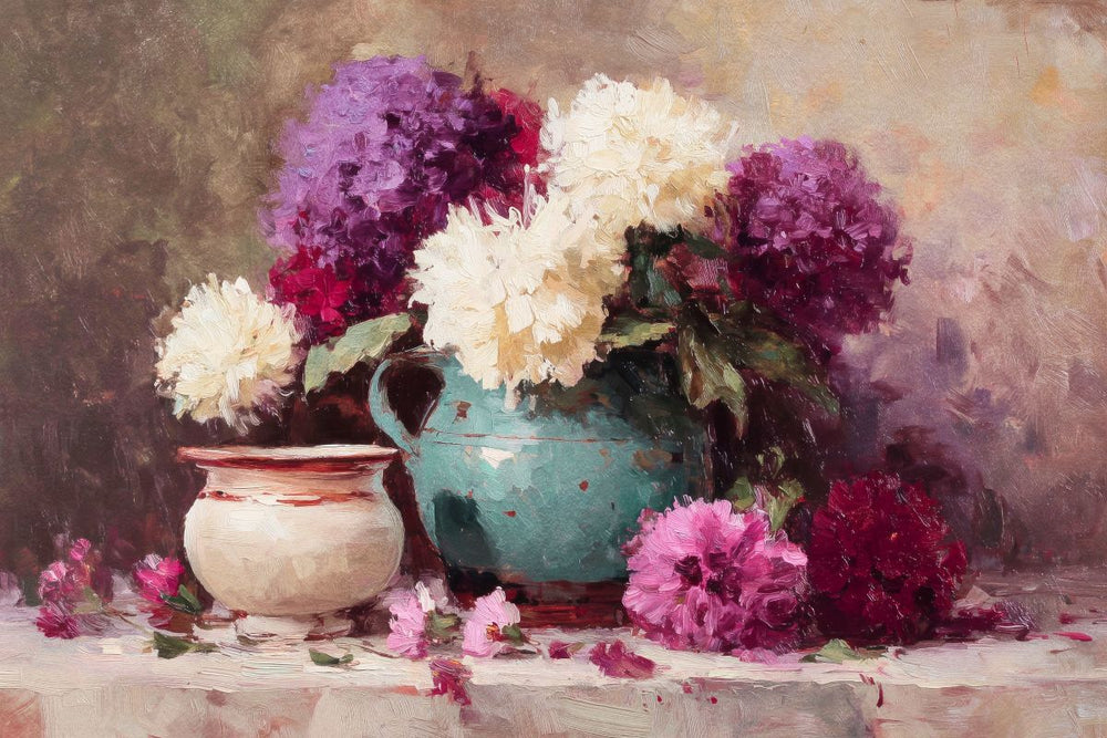 Classic Floral Still Life with Hydrangeas