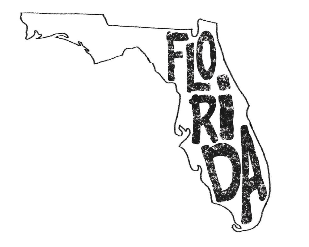 Florida Minimalist State Map