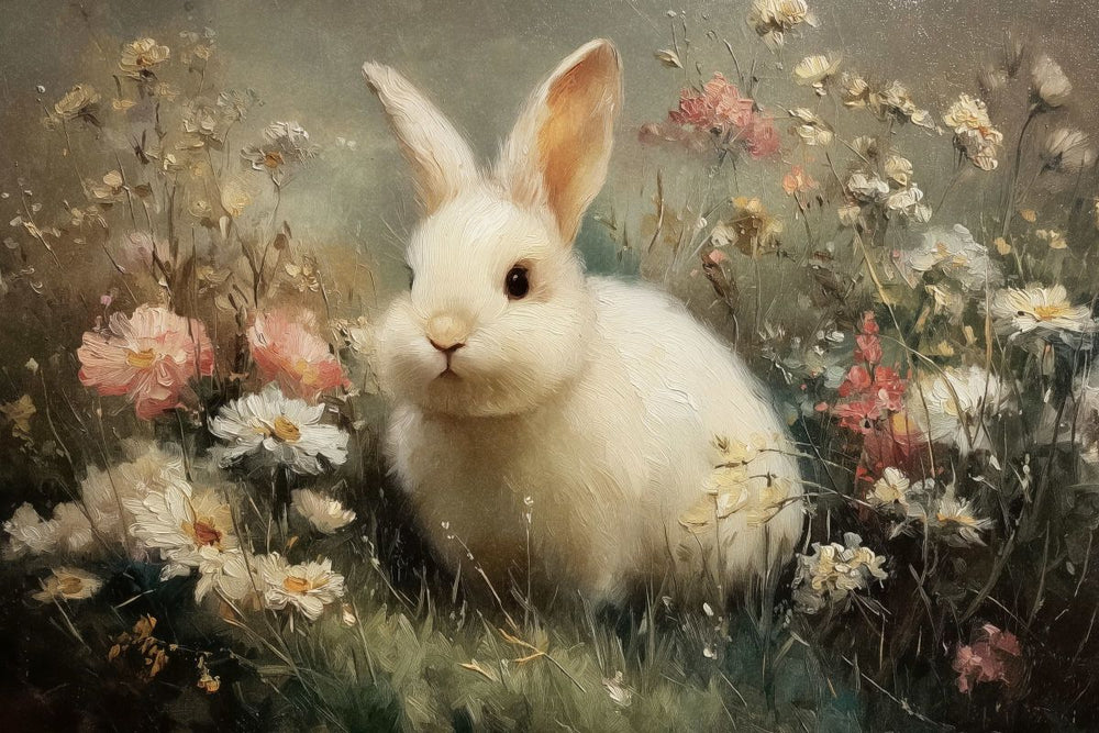 Rabbit in Flowers