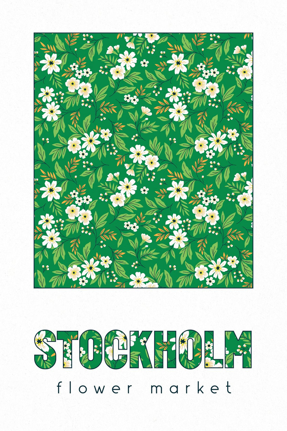 Stockholm Meadow Flower Market Poster
