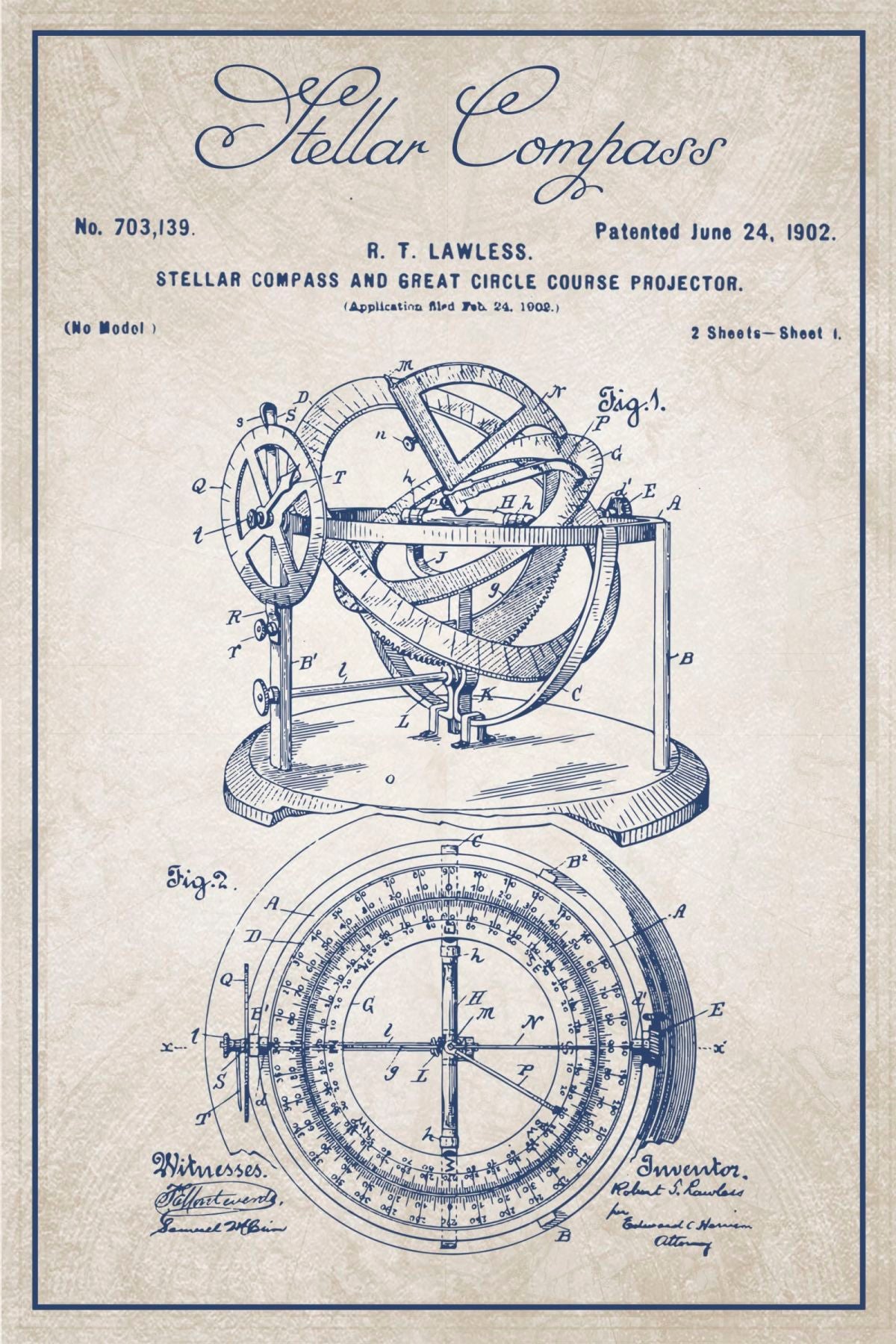 Vintage Stellar Compass