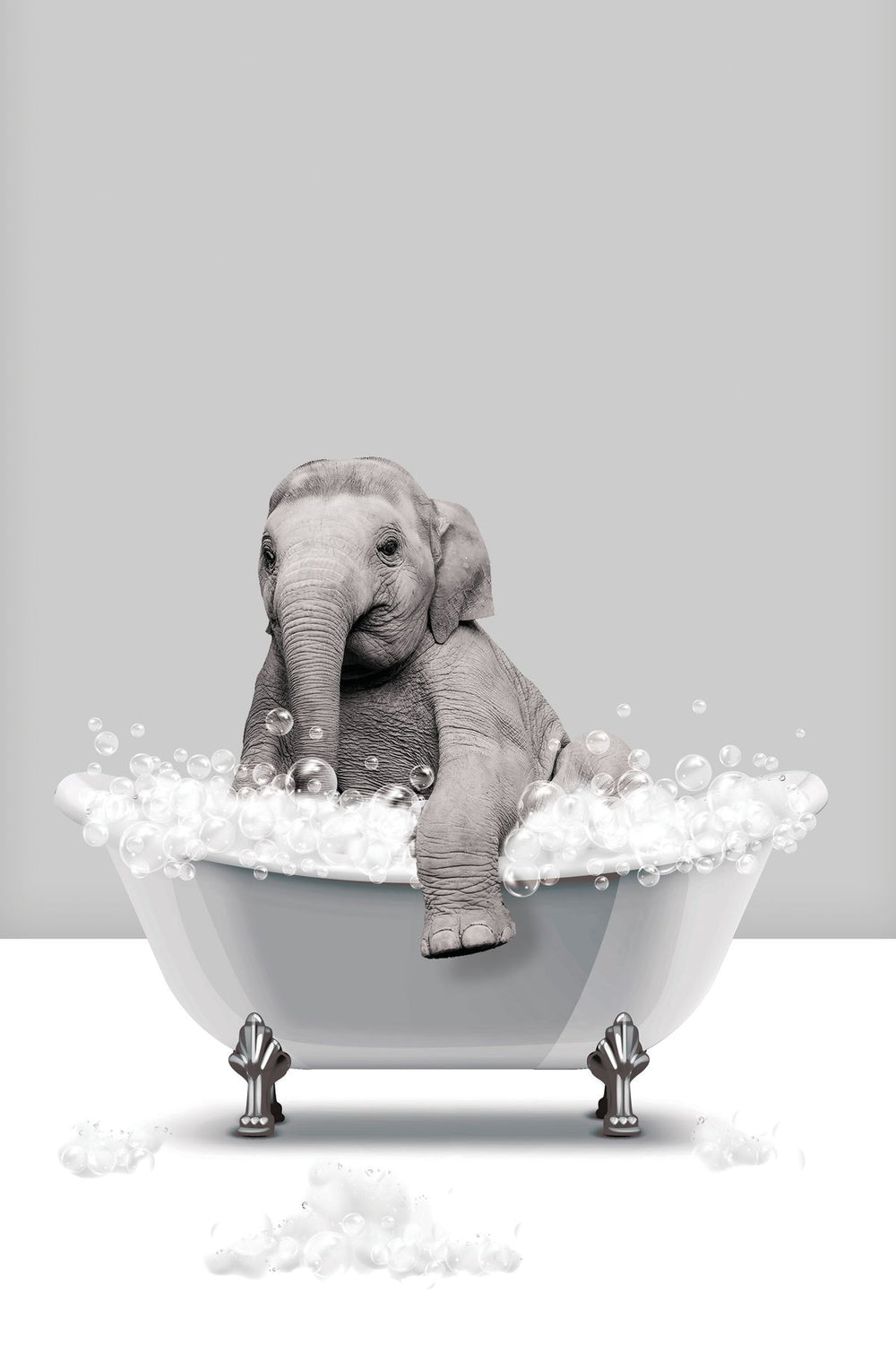Bathtub Animal Elephant Silver
