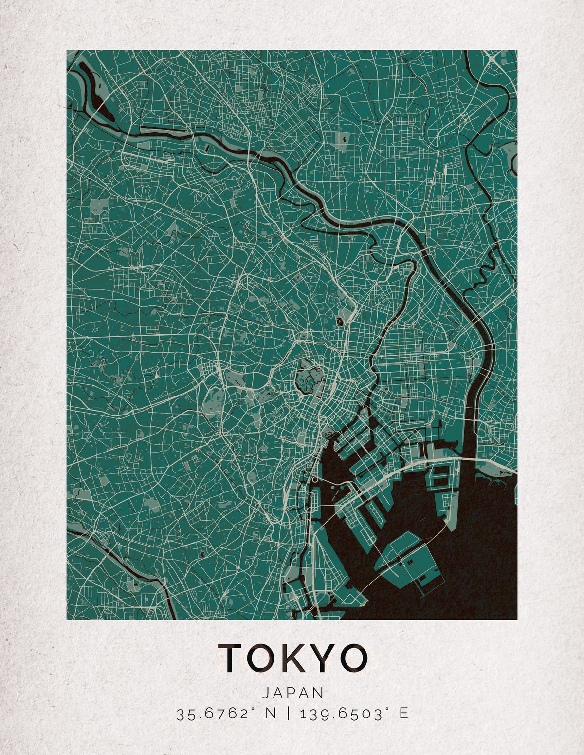 Green Tokyo City Map