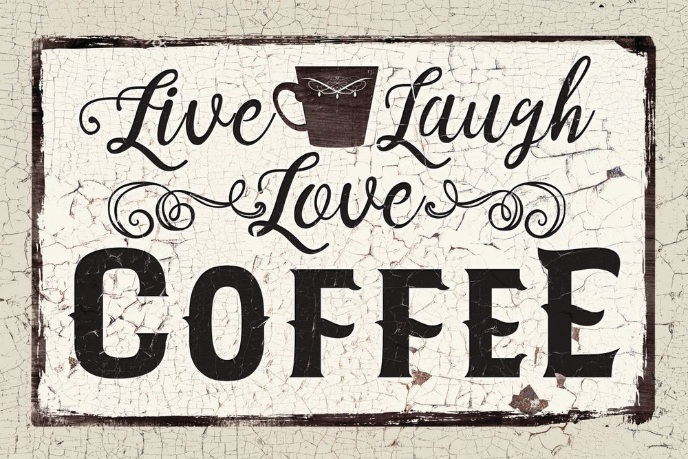 Live Laugh Love Coffee Typography