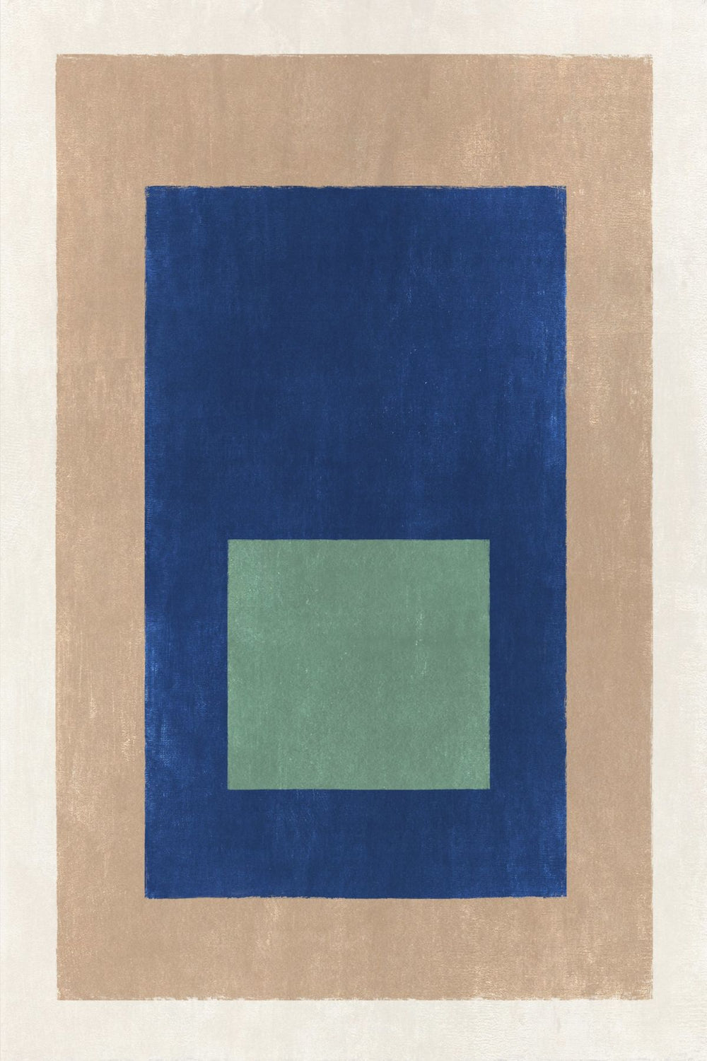 Blue and Green Geometric Color Block