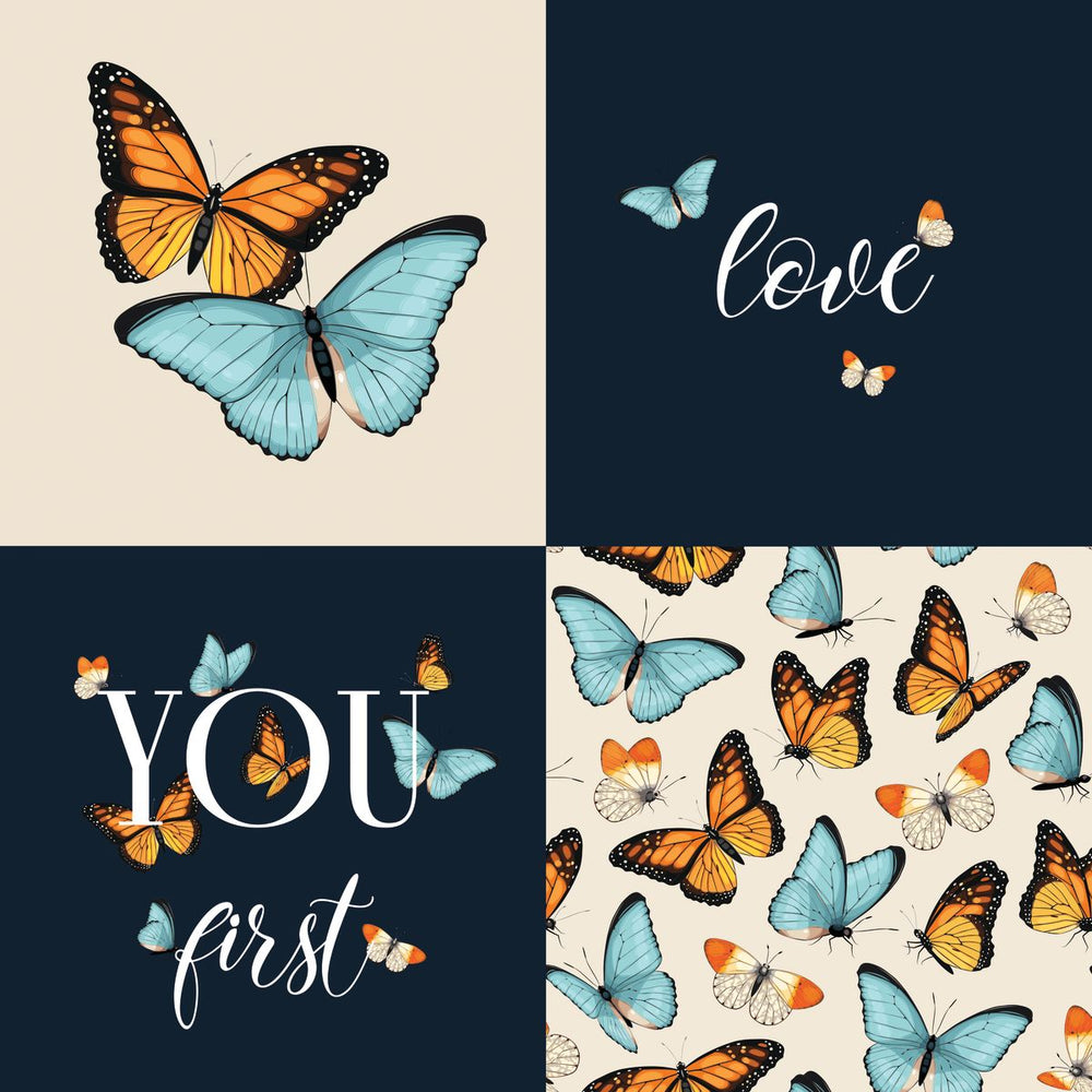 Love You First Butterfly Typography