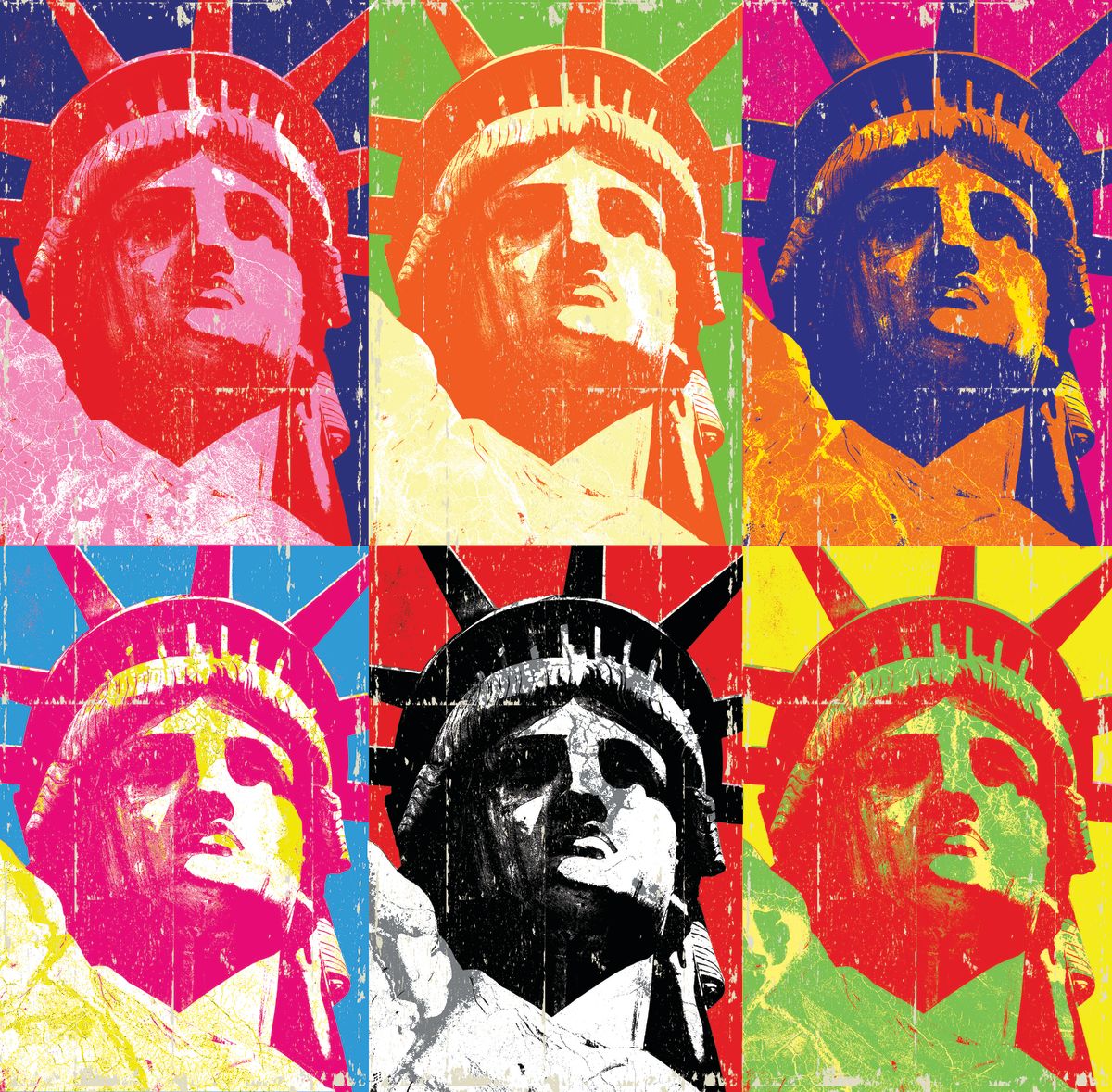 Retro Pop Statue Of Liberty