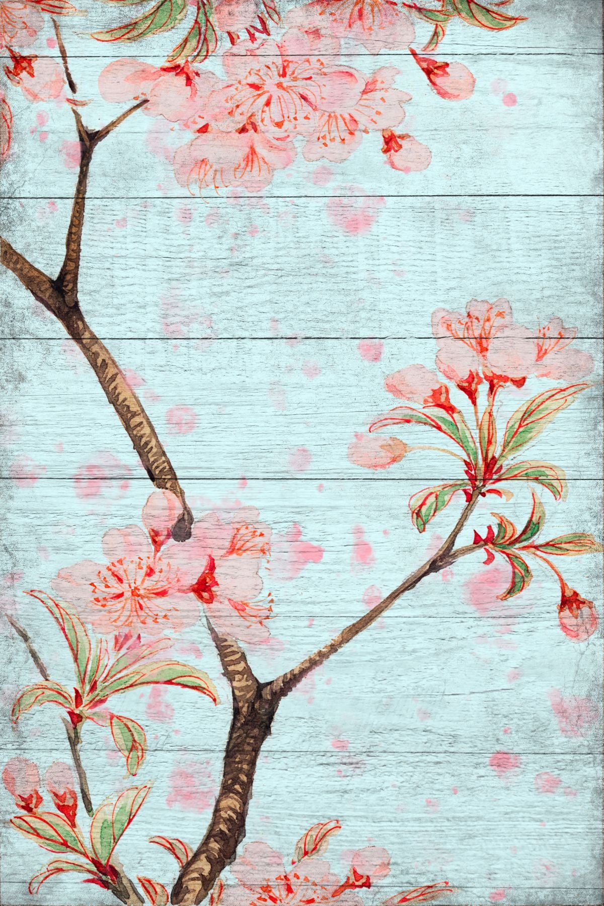 Wooden Cherry Blossoms