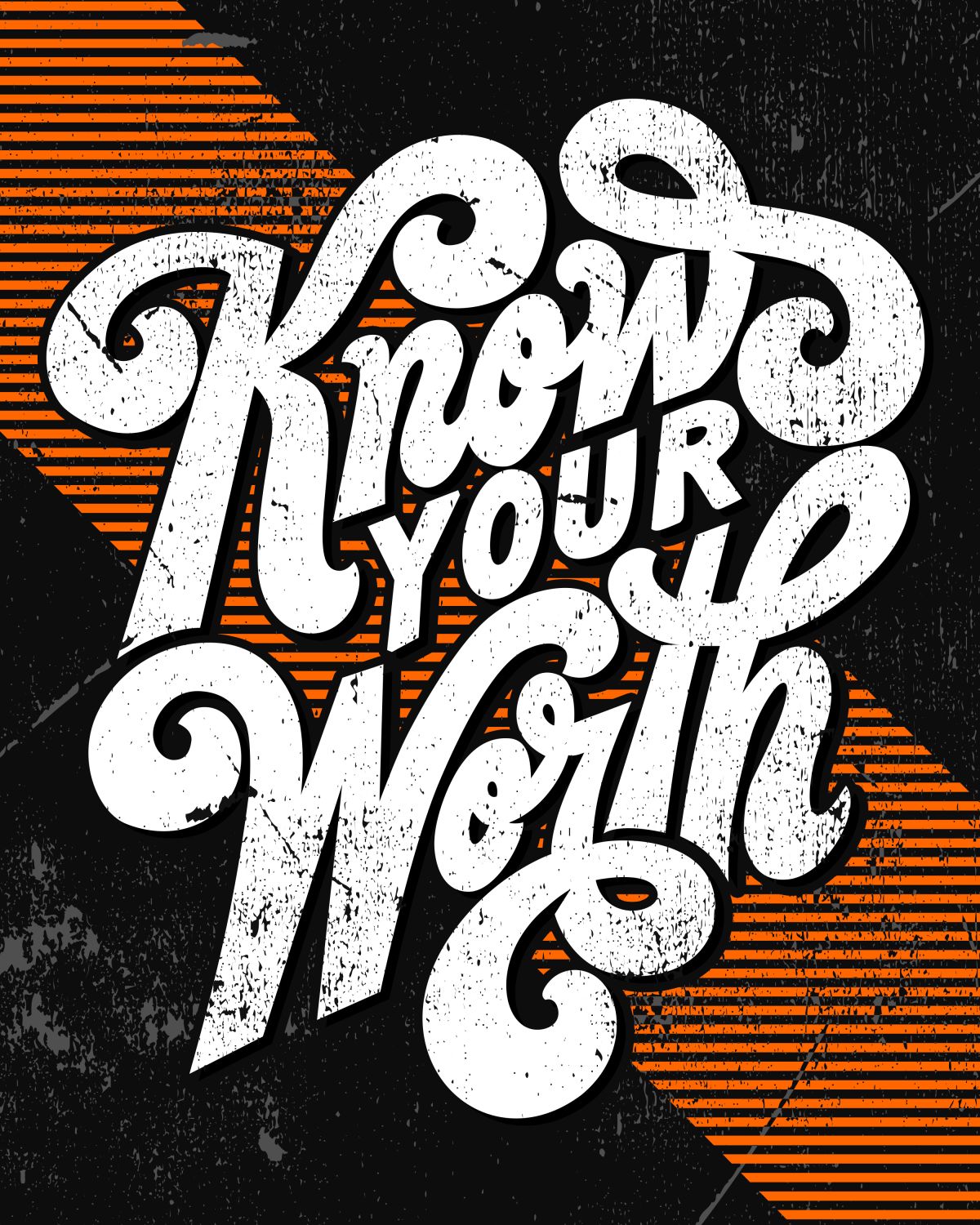 Know Your Worth Positive Typography