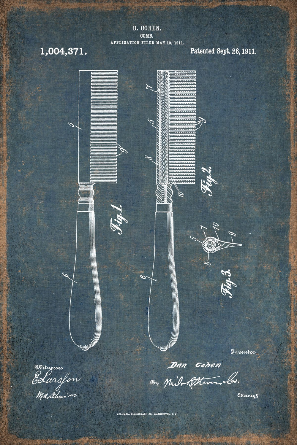 Comb Vintage Patent