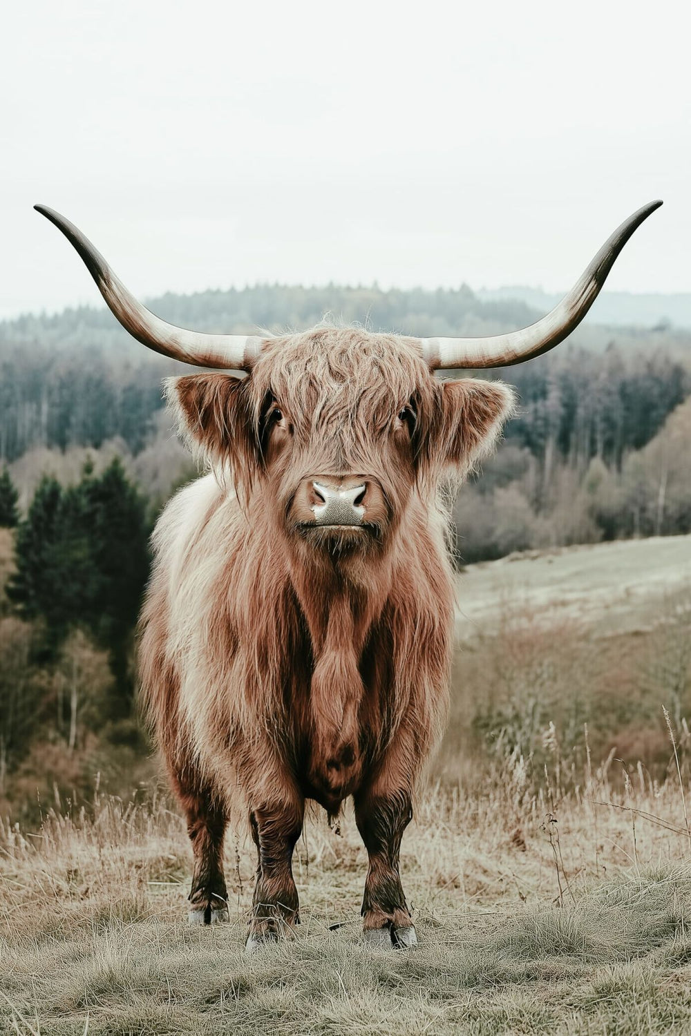 Hairy Highland Cow Portrait III