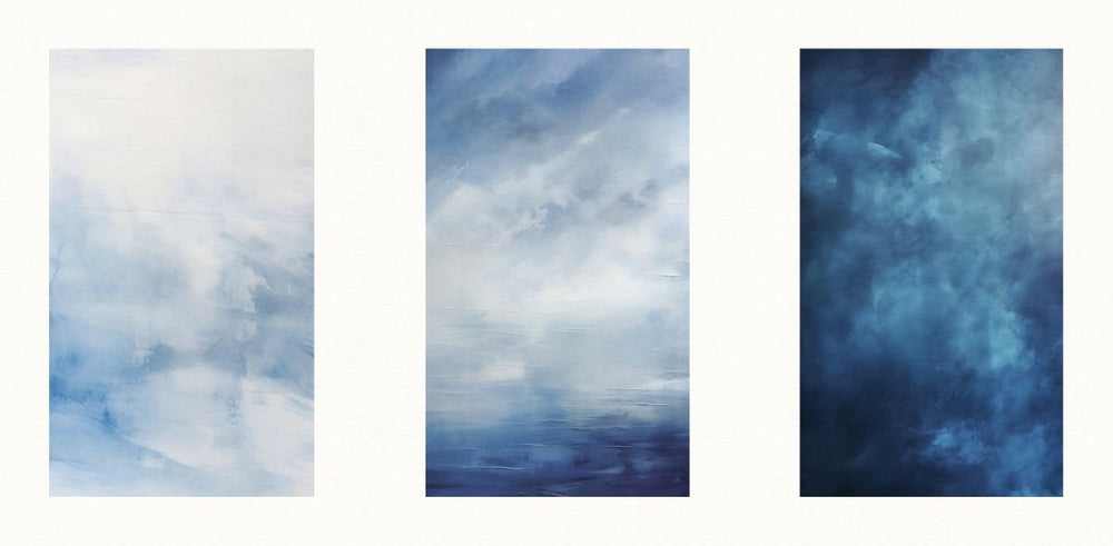 Hazy Clouds Triptych