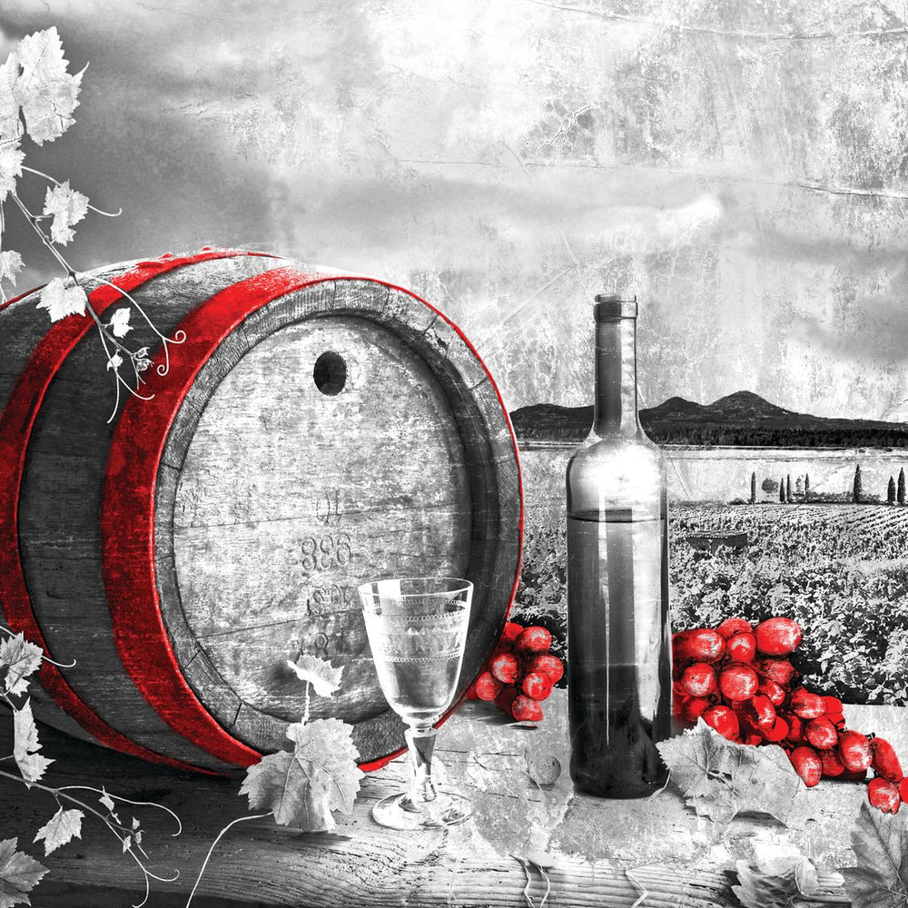 Wine Barrel And Grapes Pop