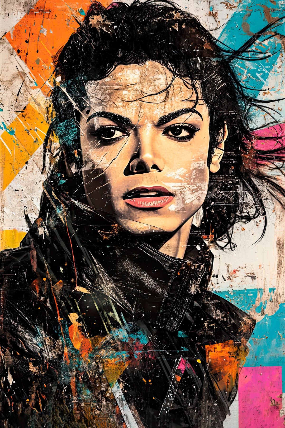 Michael Jackson Distressed Portrait