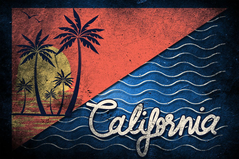 Grunge California Sign