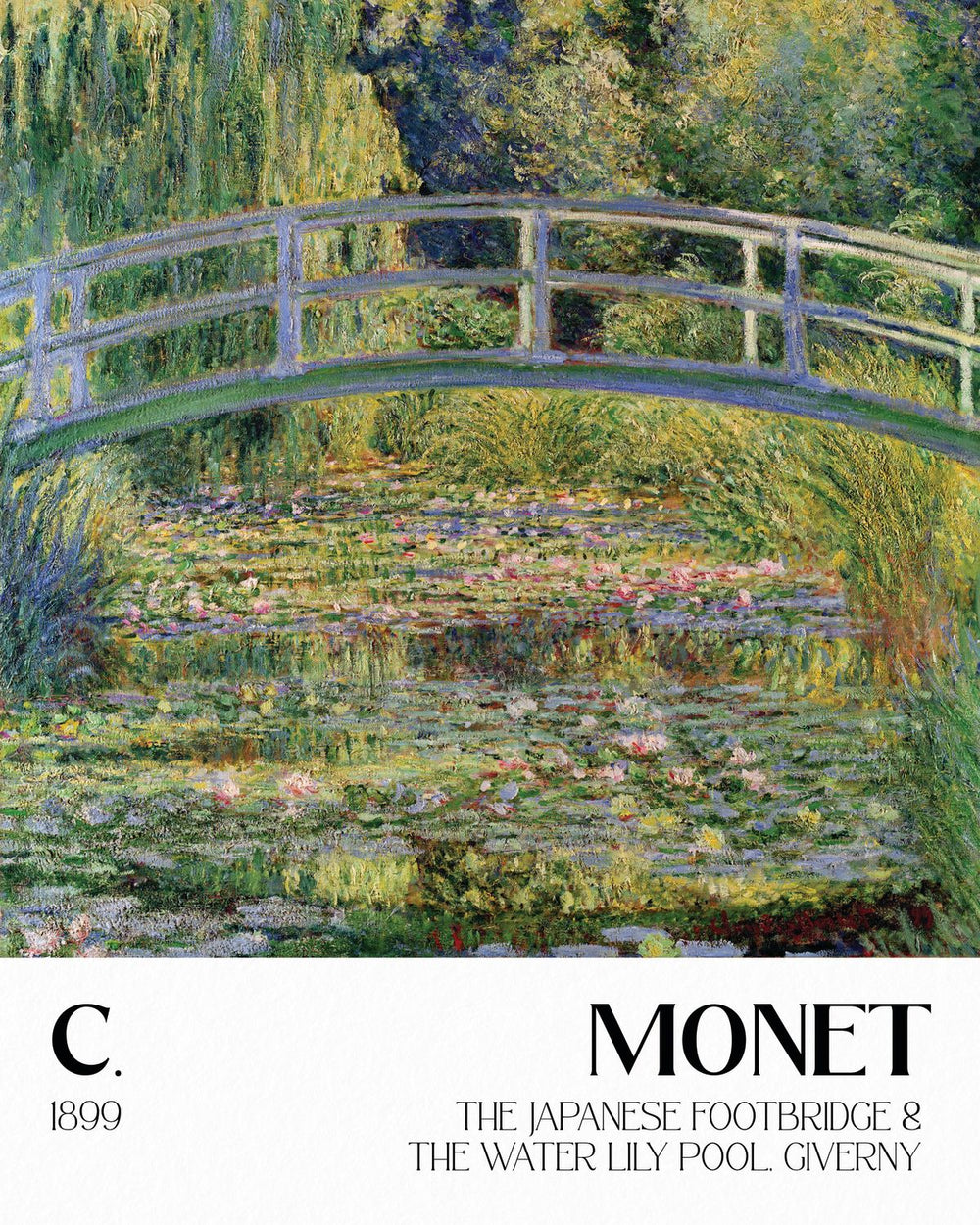 Japanese Footbridge Monet Exhibition Poster