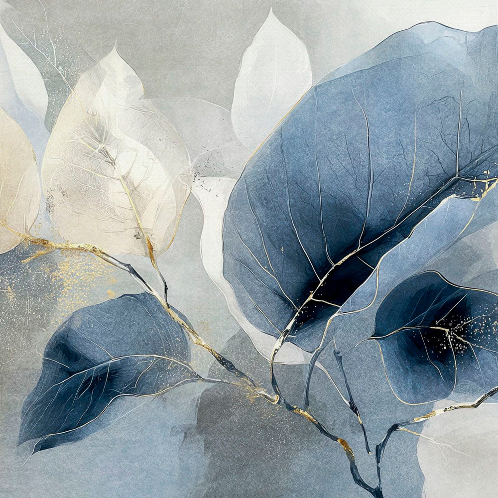 Leaves Traced In Gold I