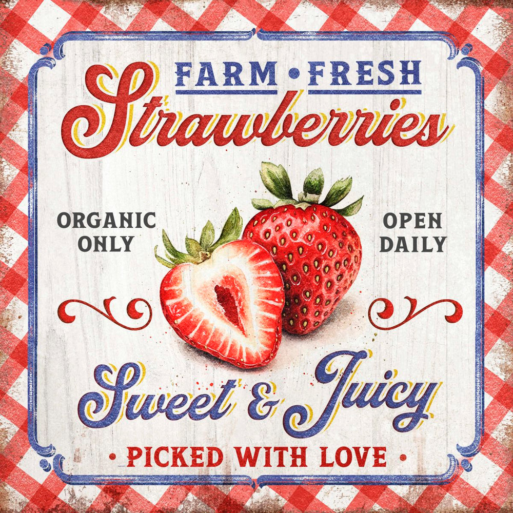 Farm Fresh Strawberries Sign