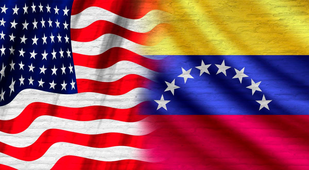America Venezuela Flags