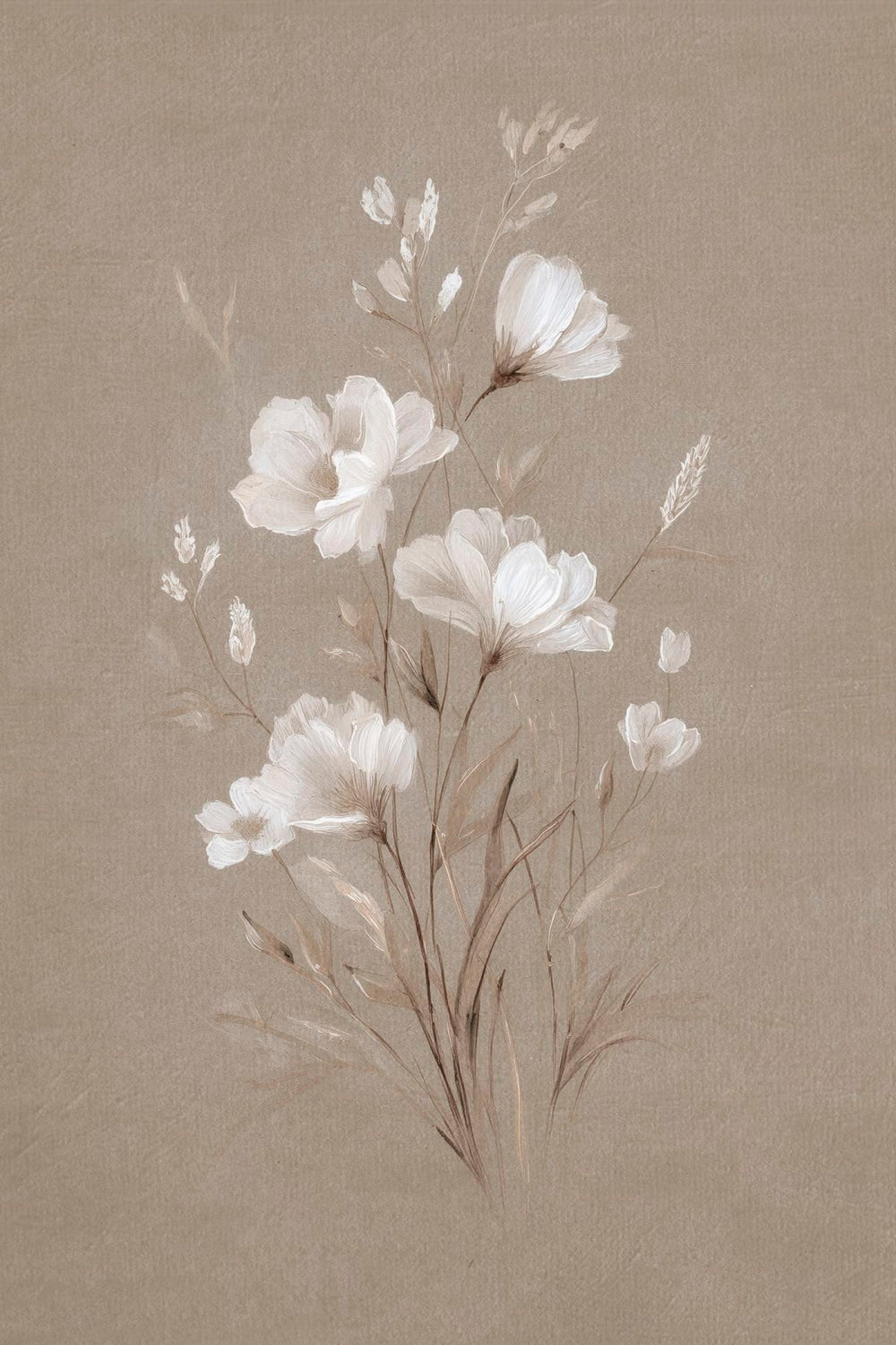 Fresh Blooms In White I