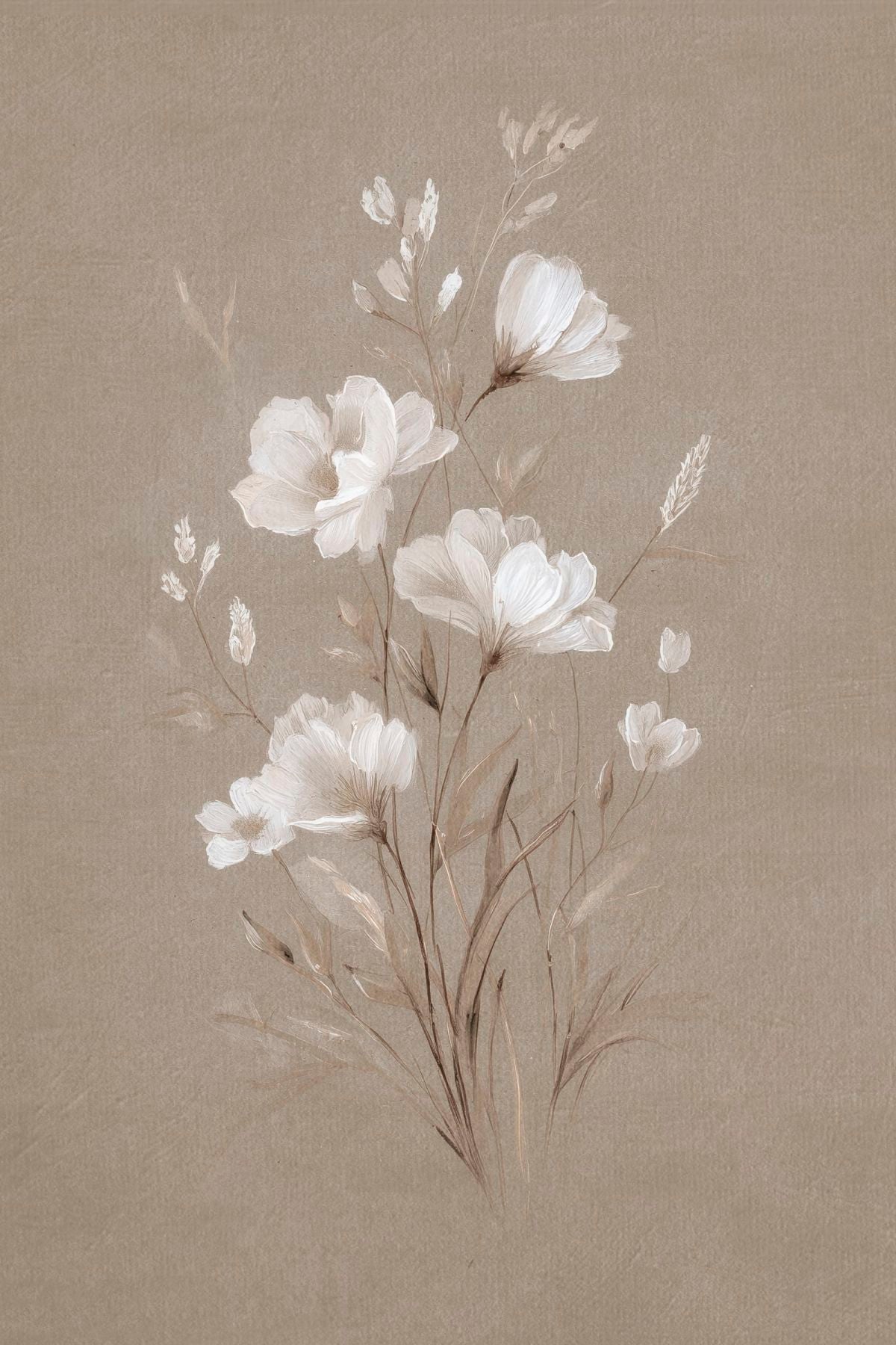 Fresh Blooms In White I