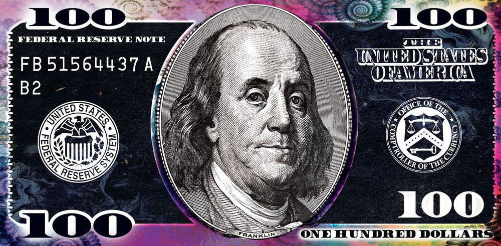 Aquarelle Benjamin Dollar Bill