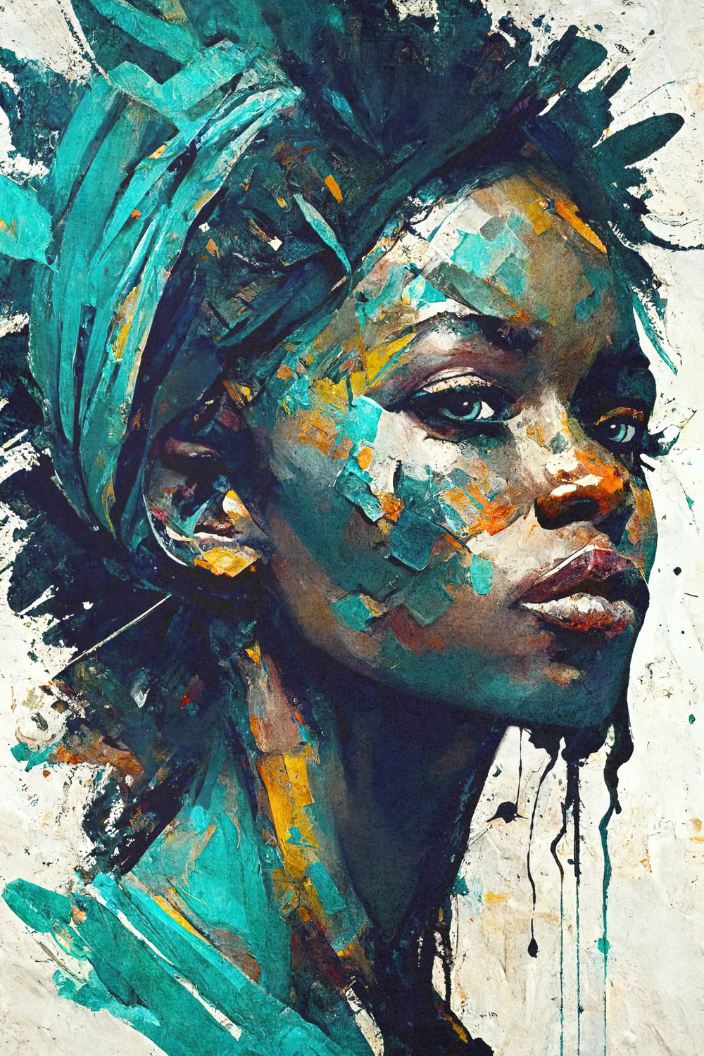 African Girl In Turquoise