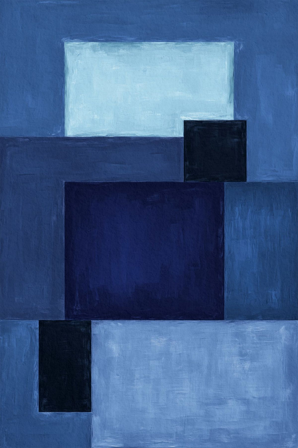 Blue Block Abstract