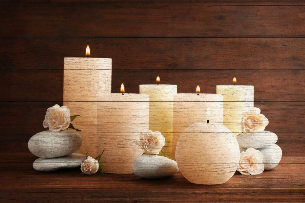 Wooden Spa Candles