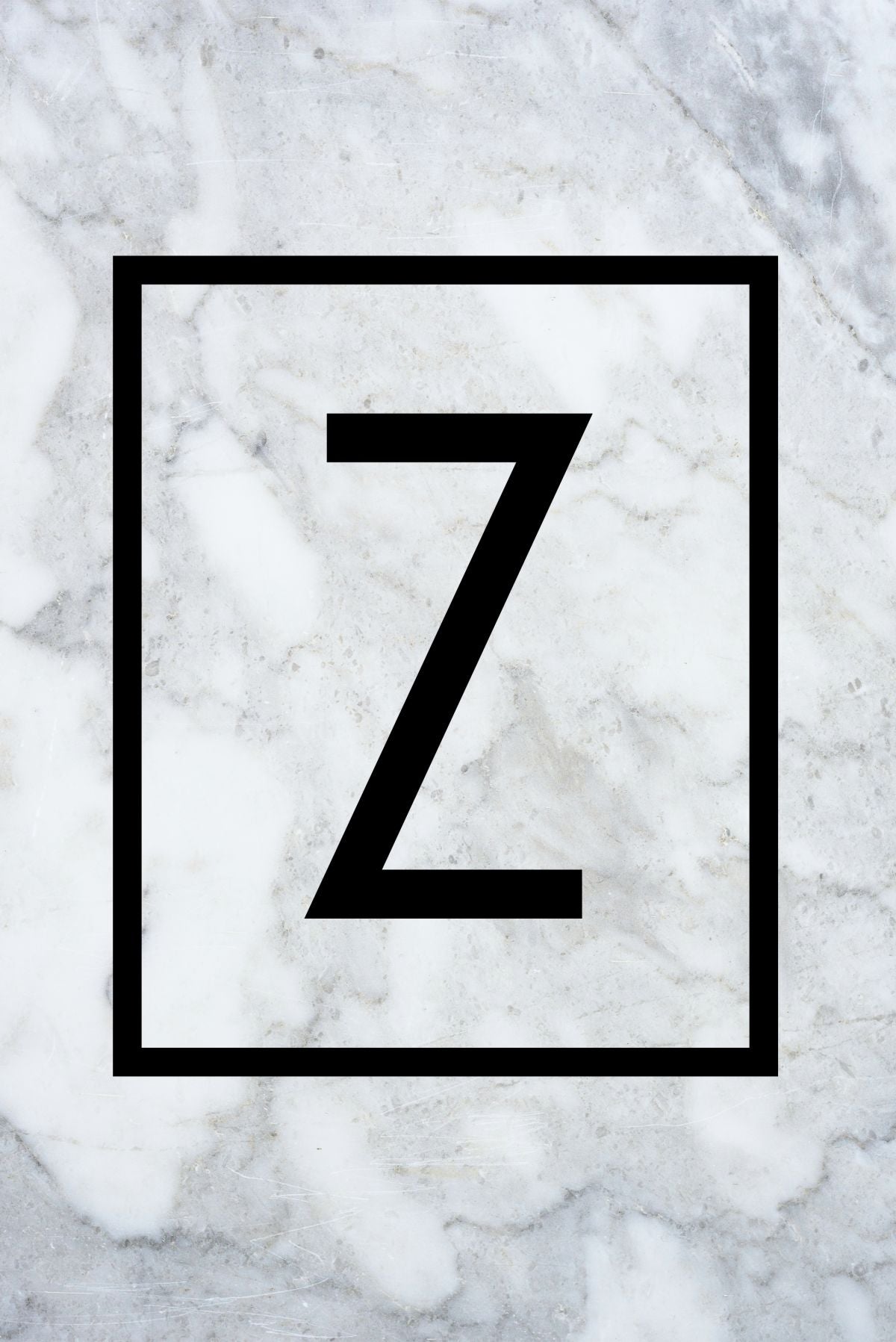 Marble Z Monogram