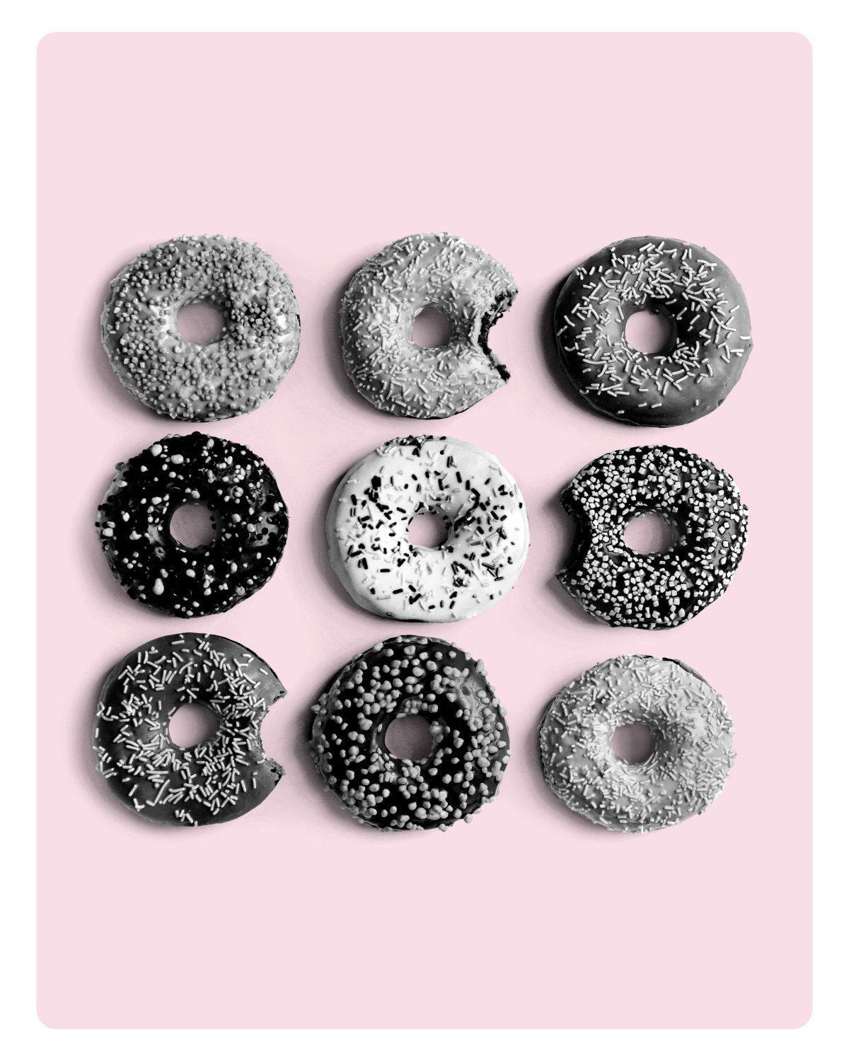 Black And White Doughnuts