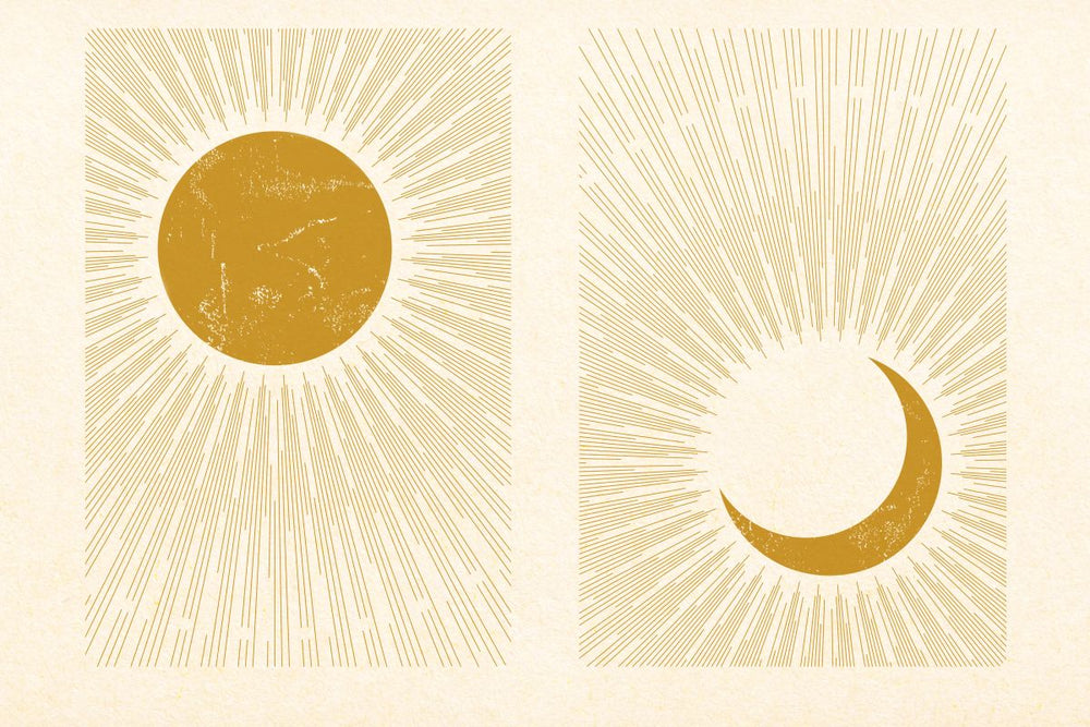 Abstract Sun And Moon