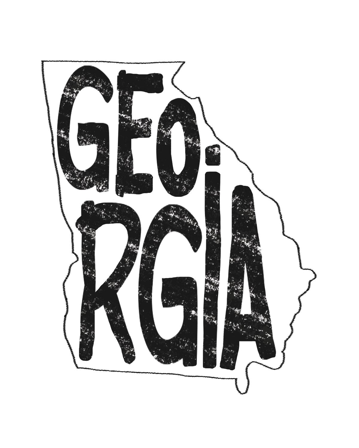 Georgia Minimalist State Map