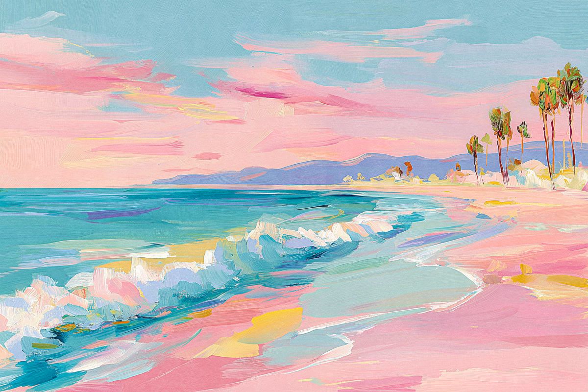 Pink Pastel Beach