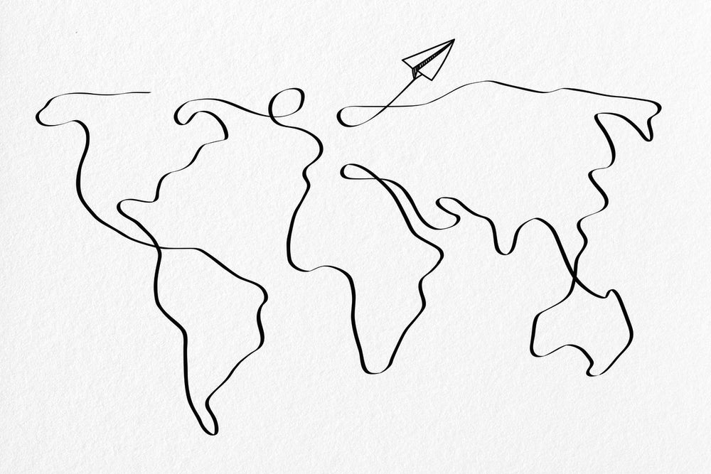 One Line World Map