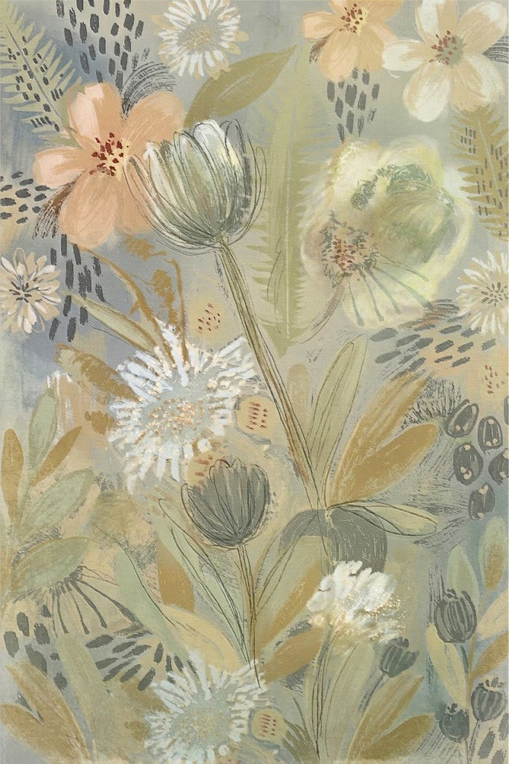 Ethereal Pastel Botanical Garden