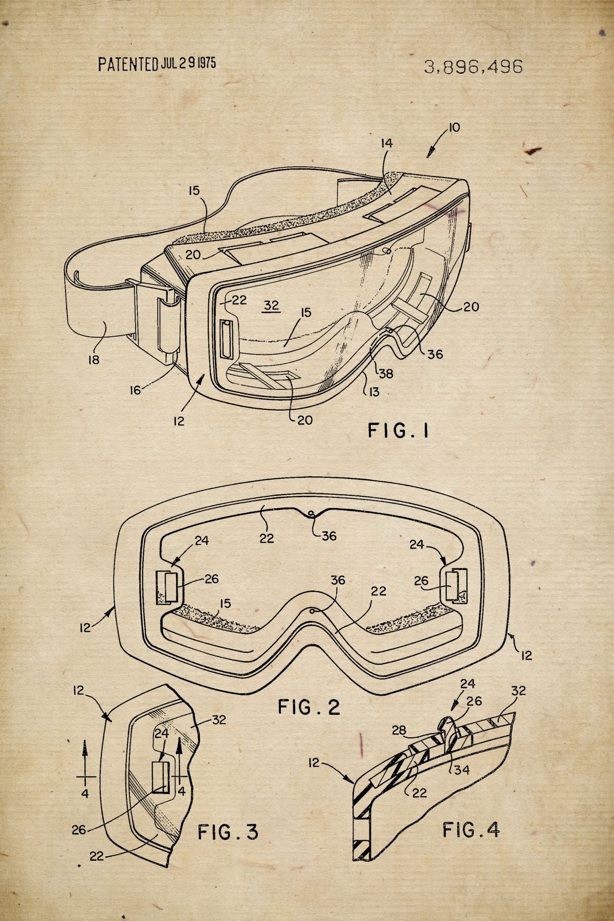 Interchangeable Lens Ski Goggle Patent
