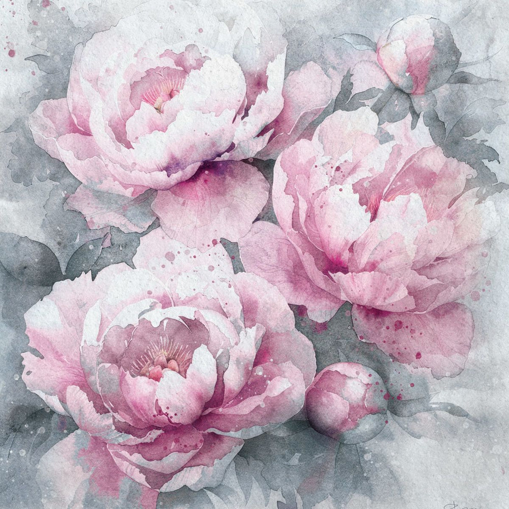 Full-Bloom Peonies I