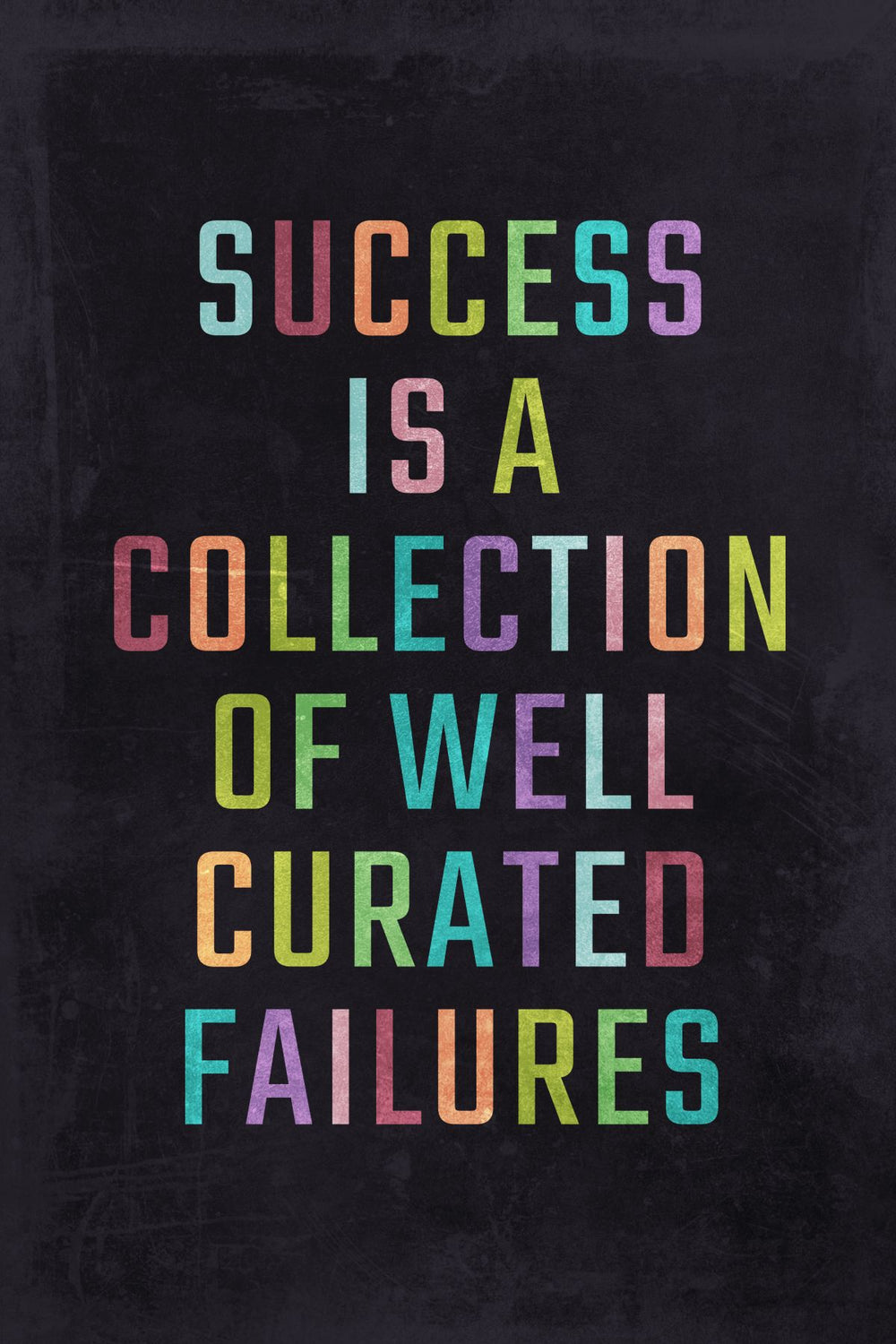 Success And Failures Rainbow Typography