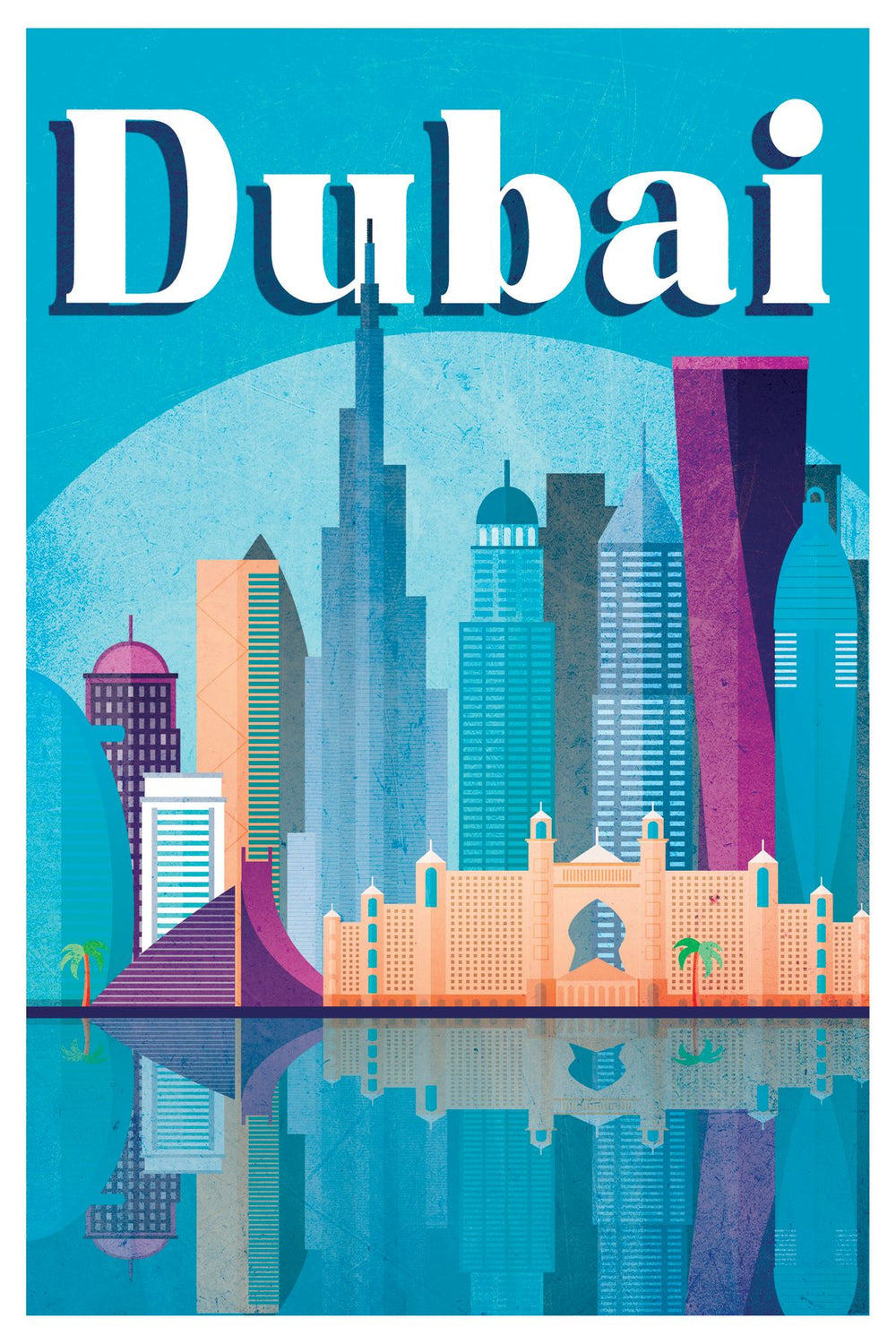 Dubai Tourism Vintage Poster