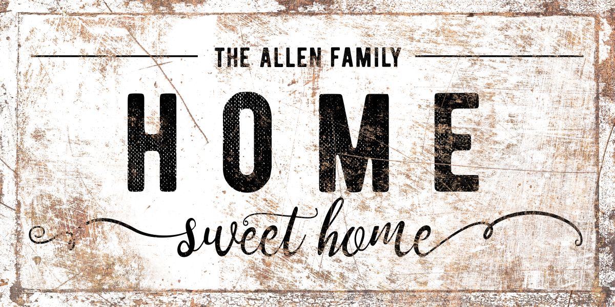 Allen Family Home Sign