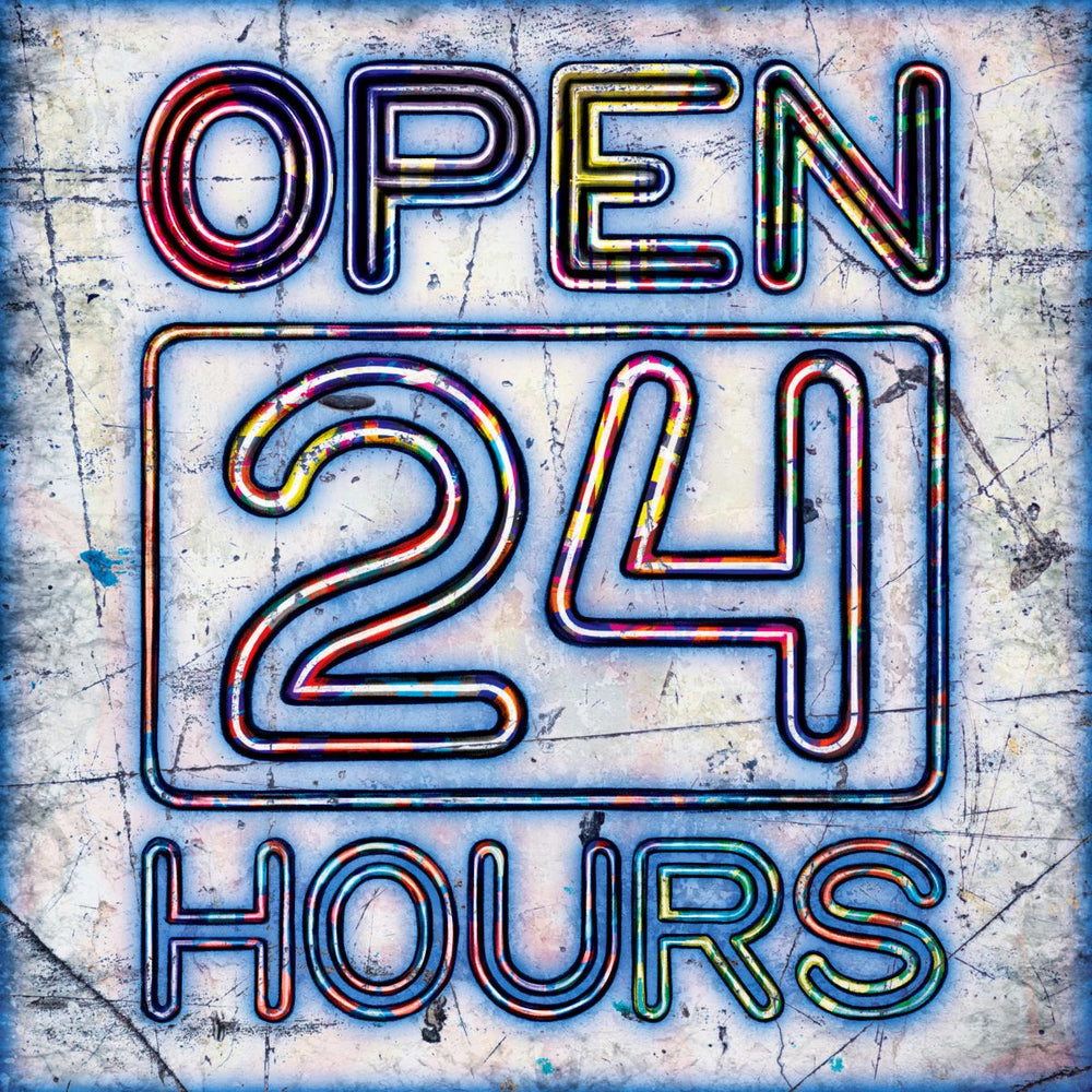 Open 24 Hours Graffiti