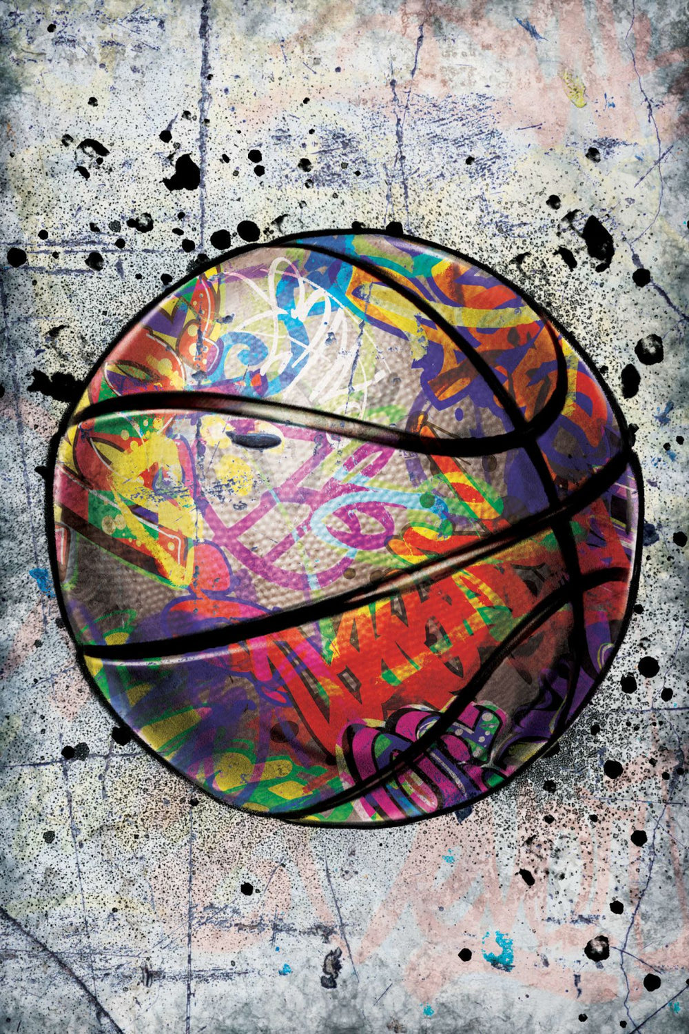 Basketball Ball Graffiti