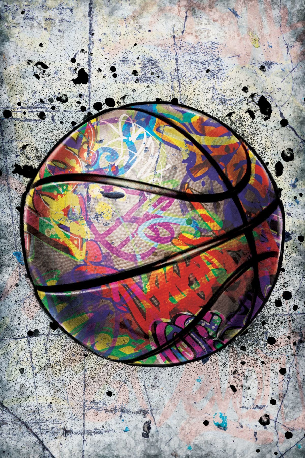 Basketball Ball Graffiti