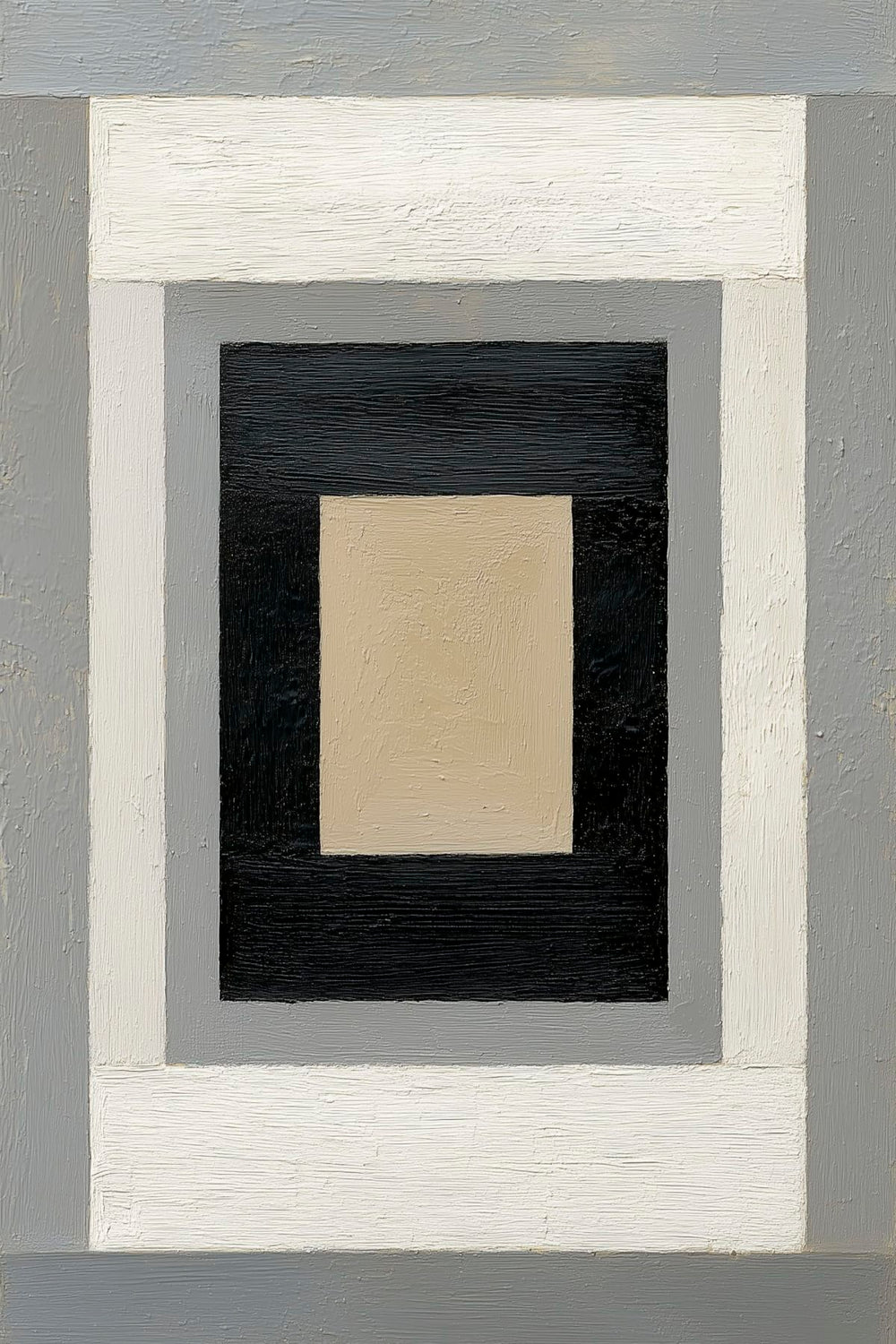 Concentric Rectangles in Gray and Black