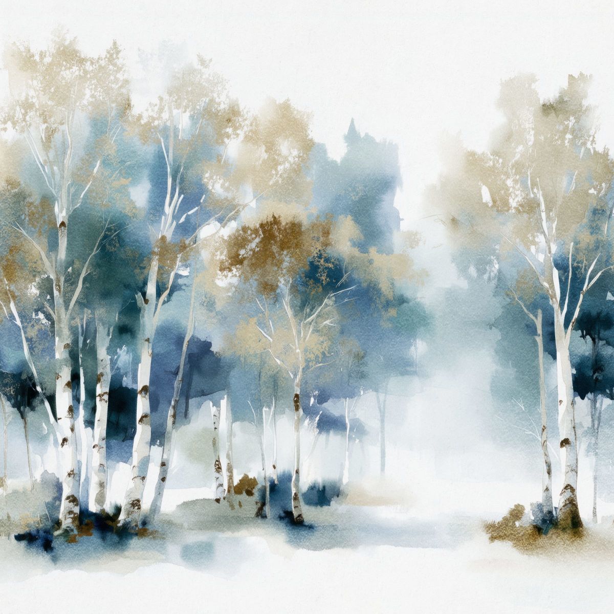 Soft Light Through Birches
