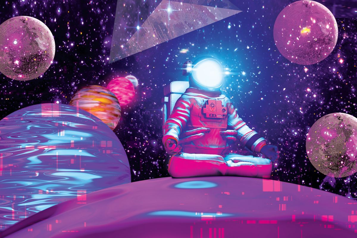 Cosmic Purple Astronaut